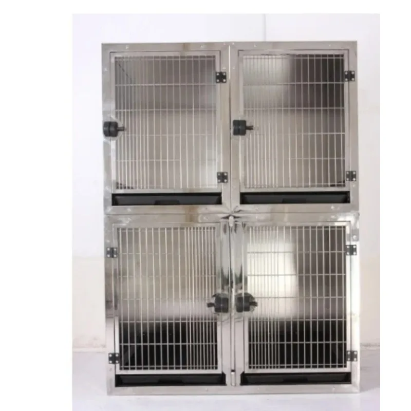 

luxury iron pet dog crate mental stackable dog cages modular large stainless steel kennel