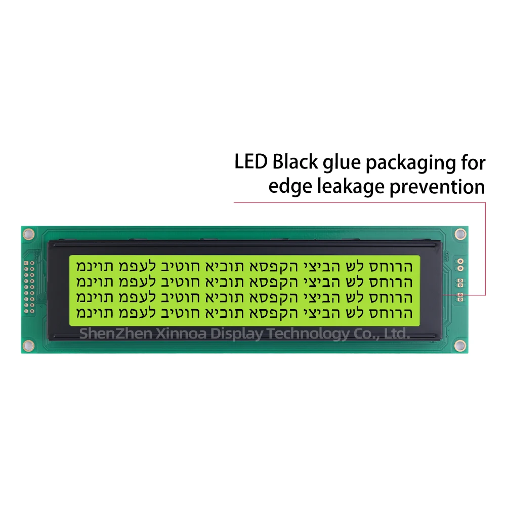 LCM 병렬 포트 LED 백라이트, ST7066U 컨트롤러 내장, 블루 필름, 화이트 문자, 히브리어 4004A3 문자 LCD 모듈