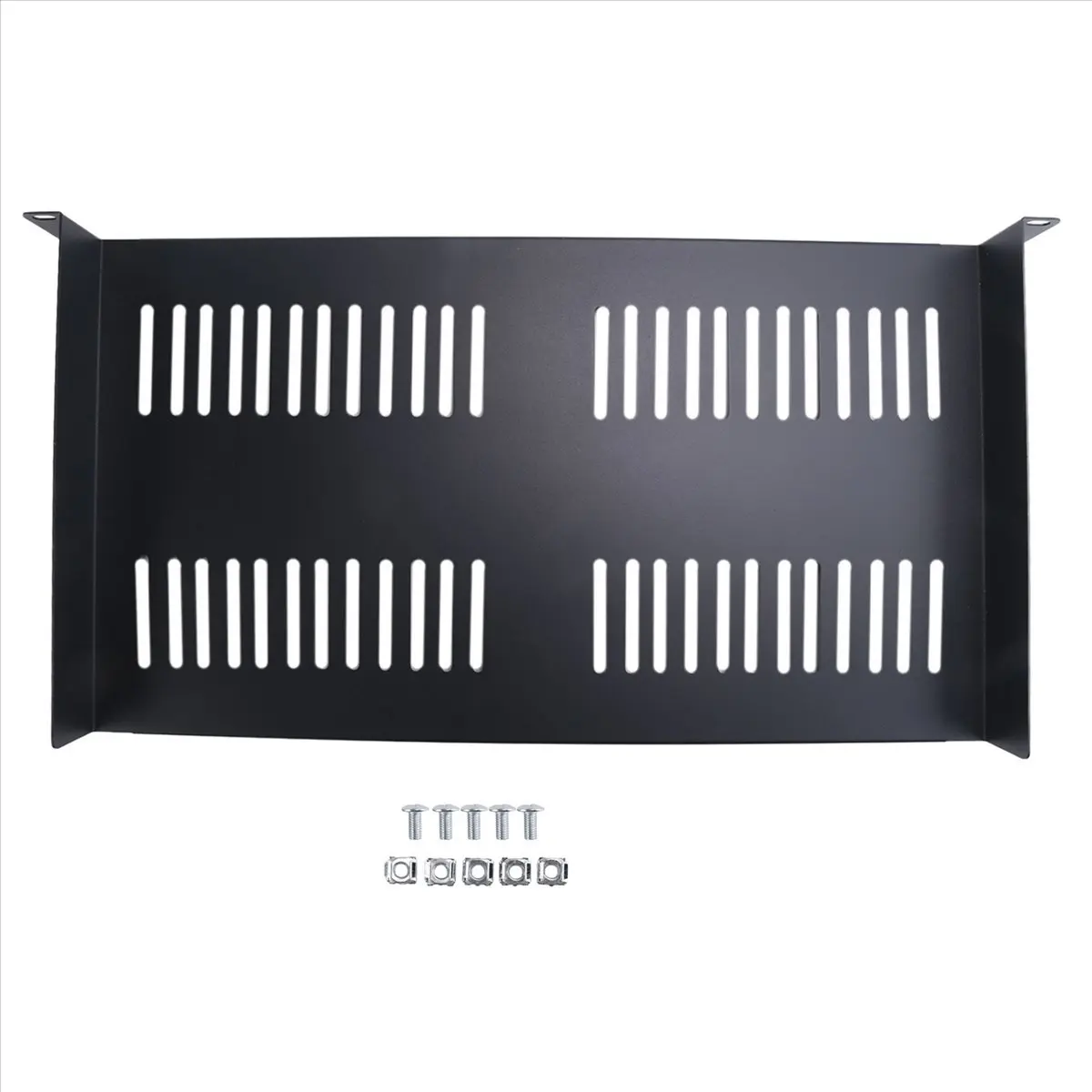 AA80 1U Server Rack Mount Shelf Vented Cantilever Tray for 19Inch Network Equipment Rack & Cabinet