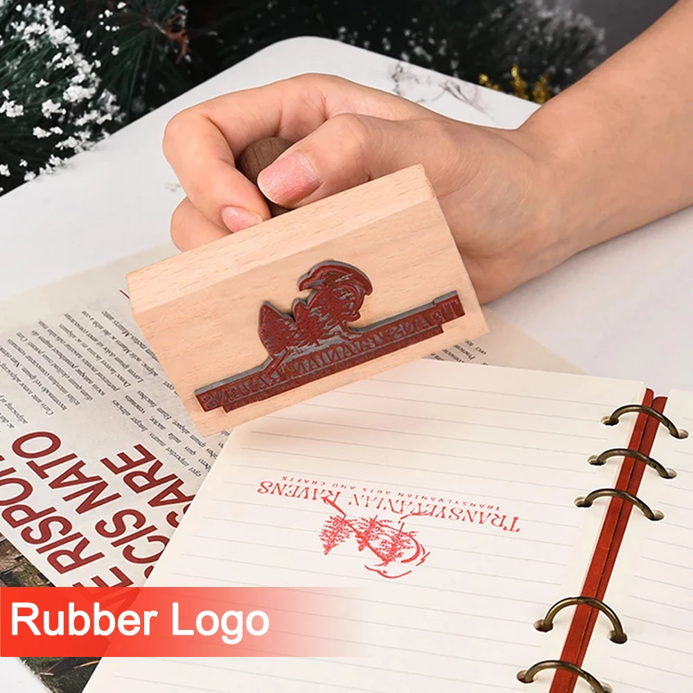 Custom Stamps Wooden Stamps Handmade Custom Rubber Logo Suitable for Wedding Envelopes Office Stamps Invitation Party Decoration