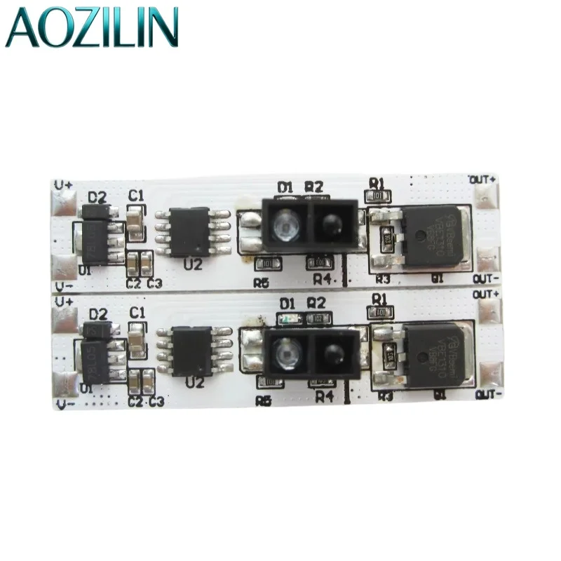 AOZILIN 8.9A Infrared Hand Scan Motion Sensor Module Adjustable Light Switch Trigger Sensor DC 5V-24V 5 Pcs Per Pack