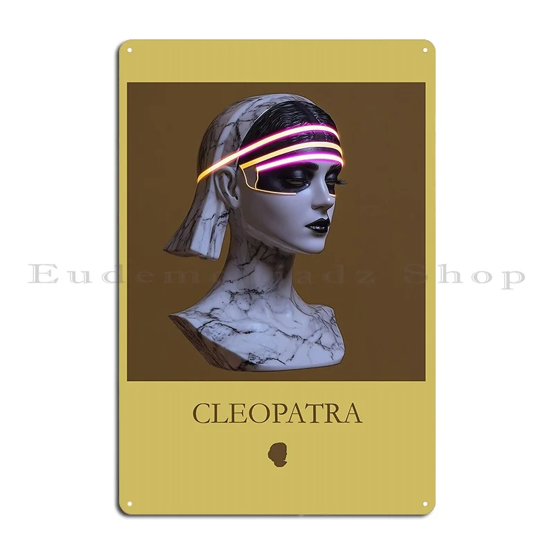 Cleopatra Metal Plaque Poster Living Room Garage Customize Wall Decor Garage Decoration Tin Sign Poster