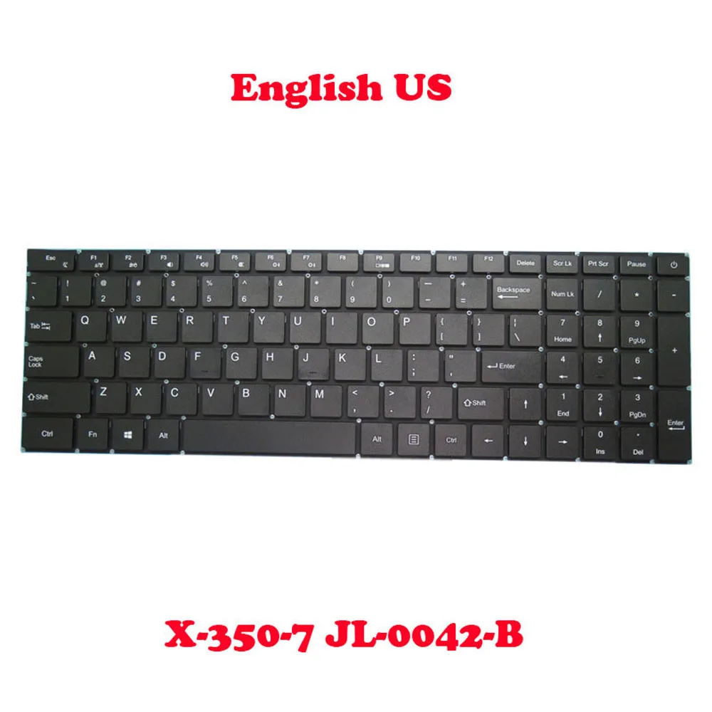C=For English US Keyboard ZX-350-7 YX-5067 X-350-7 JL-0042-B Black No Frame