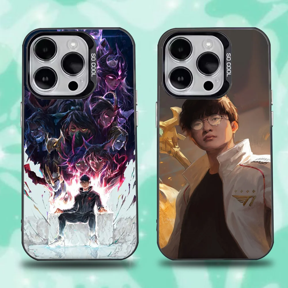 

Faker T1 L-Lols Phone Case For iPhone 16,15,14,13,12,11,Pro,Max,Plus,Mini,XS,SE Anti Fall Black Matte Hard Bumper