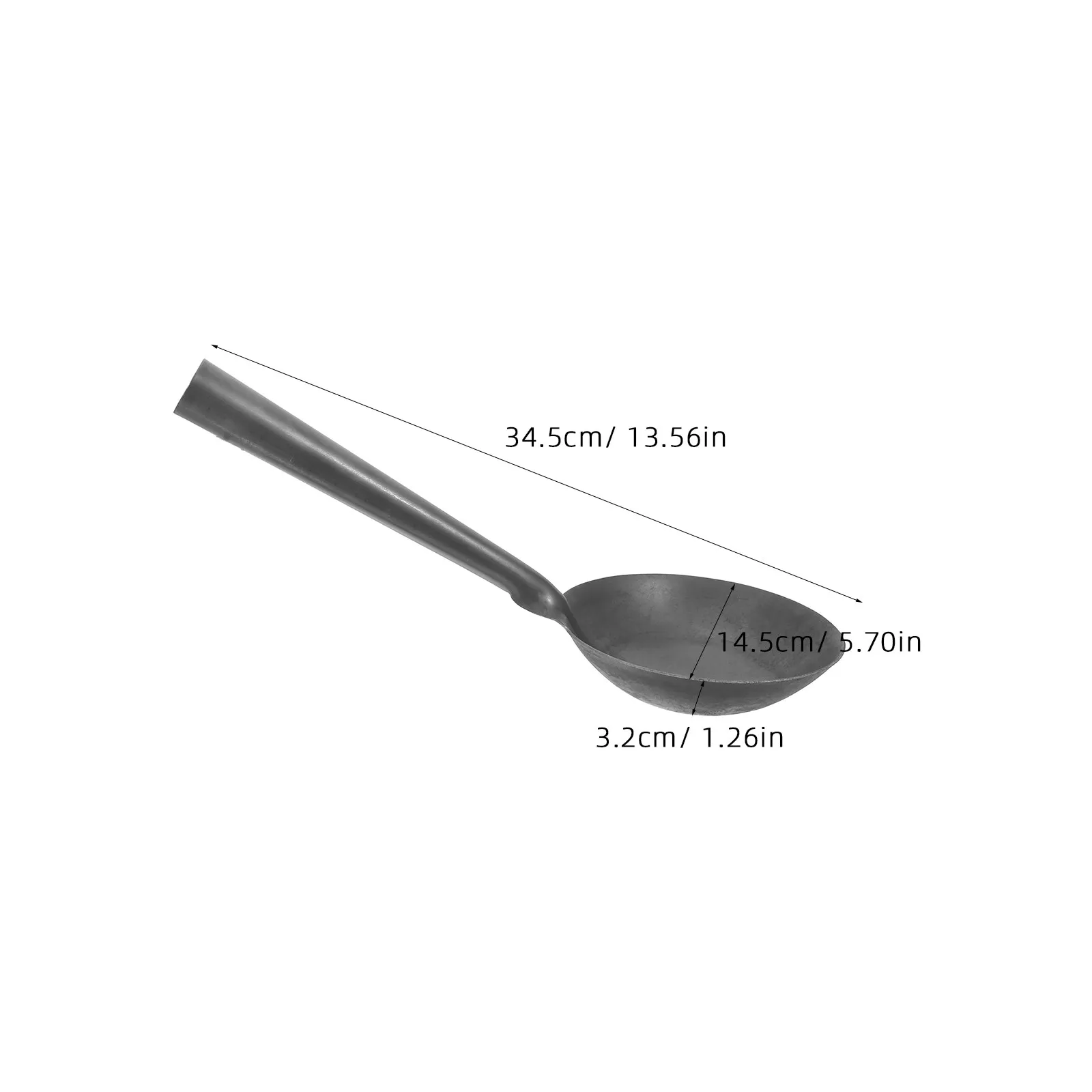 14.5 Cm Metal Heavy Duty Muck Cleaning Shovel Sewer Well Cleaning Tool Long Handle Sludge Removal Scoop for Drain and Gutter