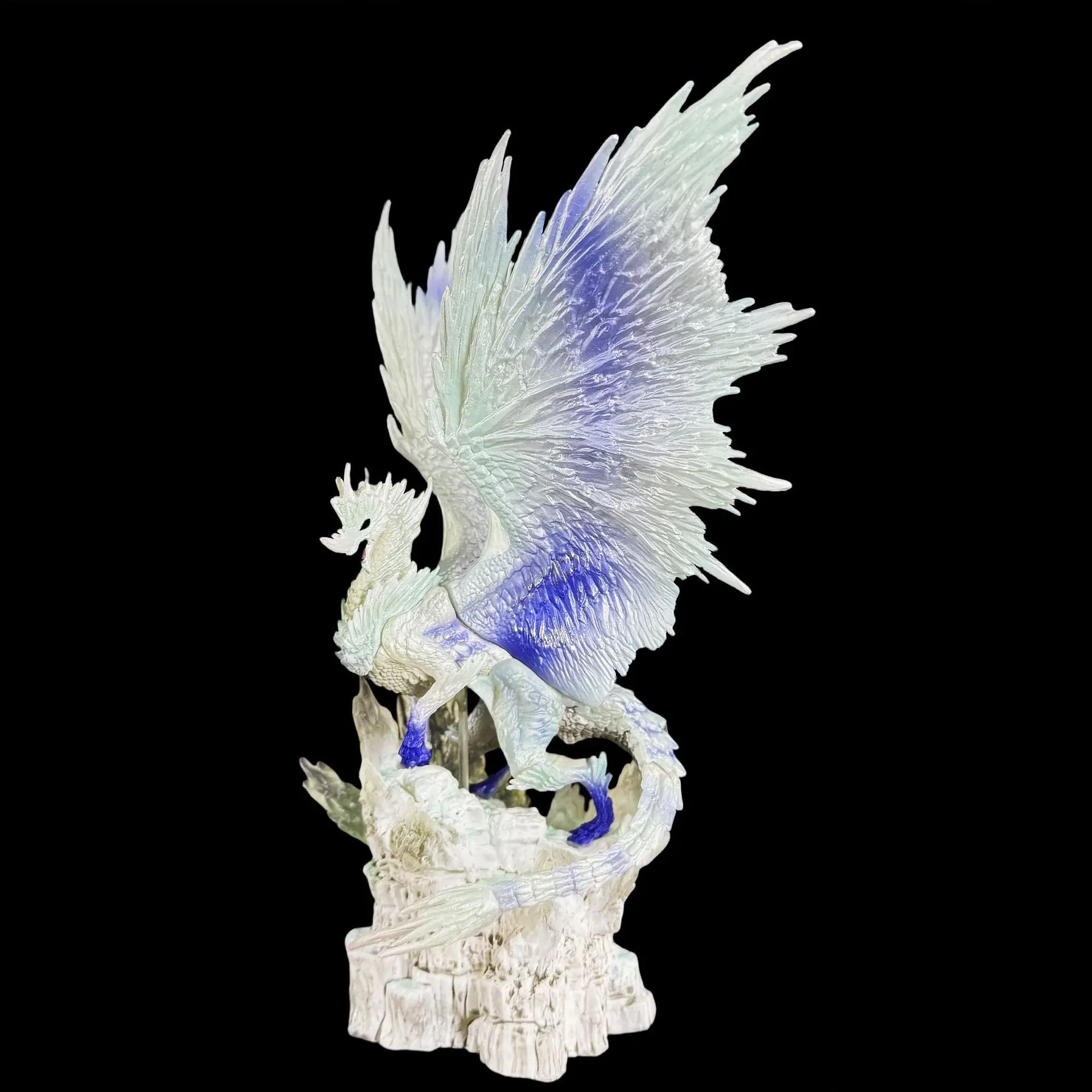 22CM monstre chasseur monde glacé Velkhana GK Statue Anime figurines d'action faites à la main étui de bureau décoration ornement cadeau