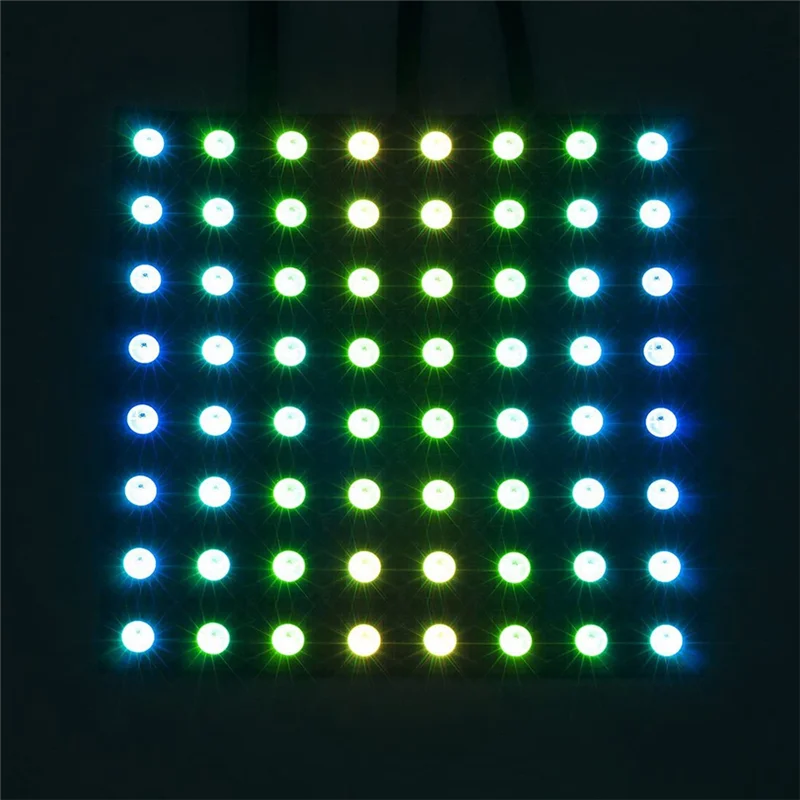 WS2812B RGB LED Digital Flexible direccionable individualmente Panel de luz WS2812 8X8 módulo pantalla de matriz DC5V