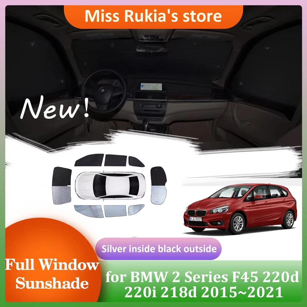 

Автомобильные солнцезащитные козырьки для BMW 2 серии F45 220d 220i 218d 2015 ~ 2021 года, солнцезащитный козырек на крыше, занавеска на лобовое стекло, аксессуары для крыши