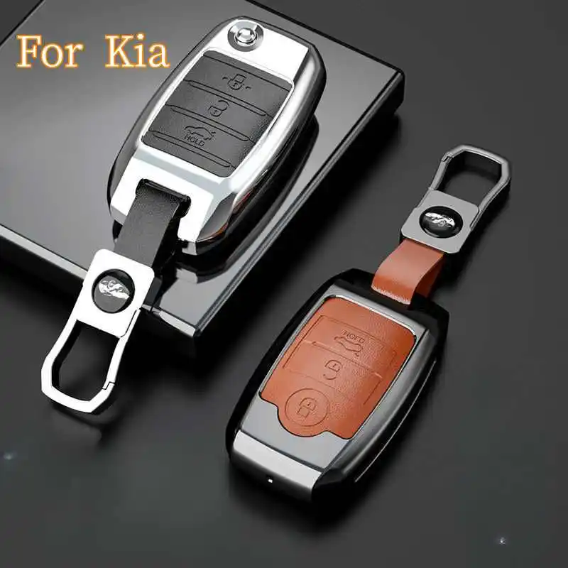 Zinc Alloy Kia Car Keycase Rio 3 K2 Ceed Cerato K3 K5 Sorento Sportage Soul K4 Picanto Optima Forte Stinger Key Case Key Cover