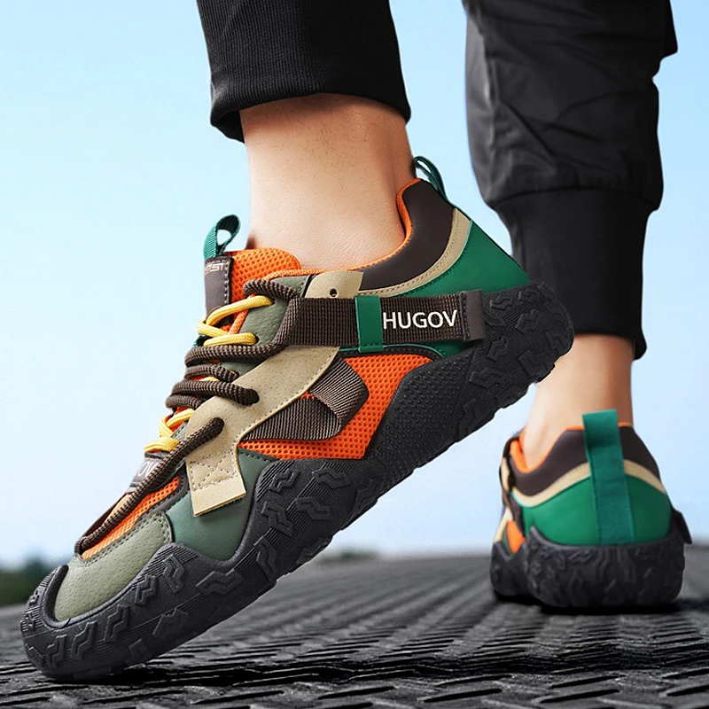 

Мужские высококачественные уличные ботинки с высоким верхом и застежкой-регулятором, повседневные кроссовки для походов, модные противоскользящие ботинки для активного отдыха, ботинки до щиколотки.