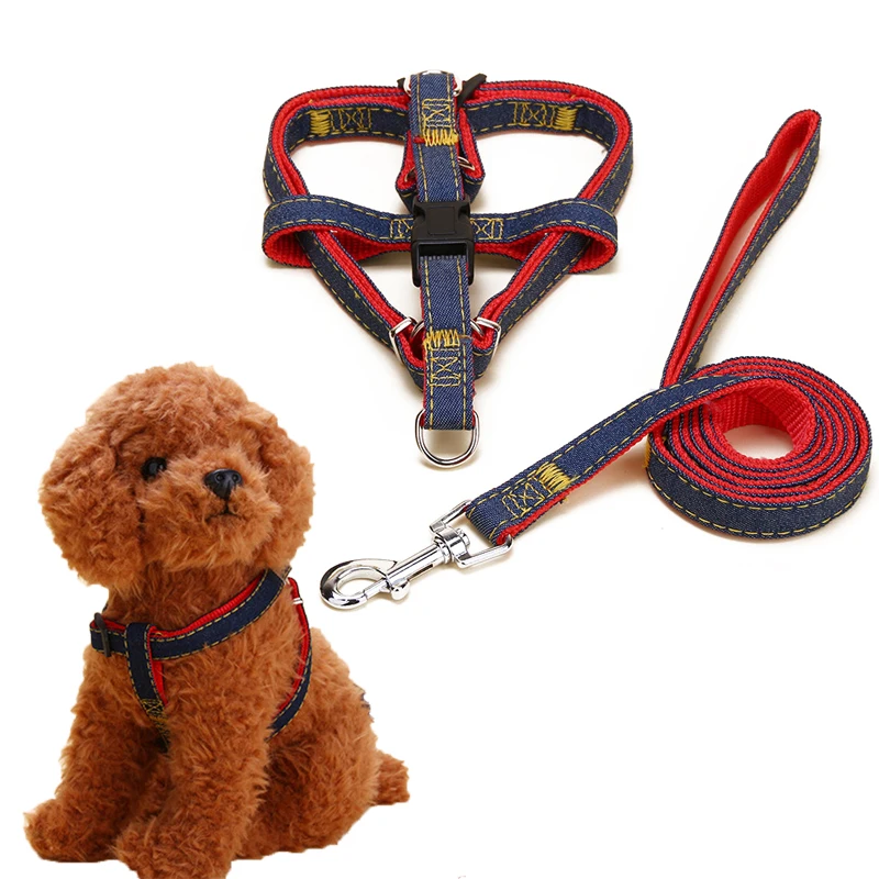 1SET Dog Harness Leash Set for Small Dogs Adjustable Puppy Cat Harness Vest Small Dog Outdoor Walking a Dog Training Dog Leash