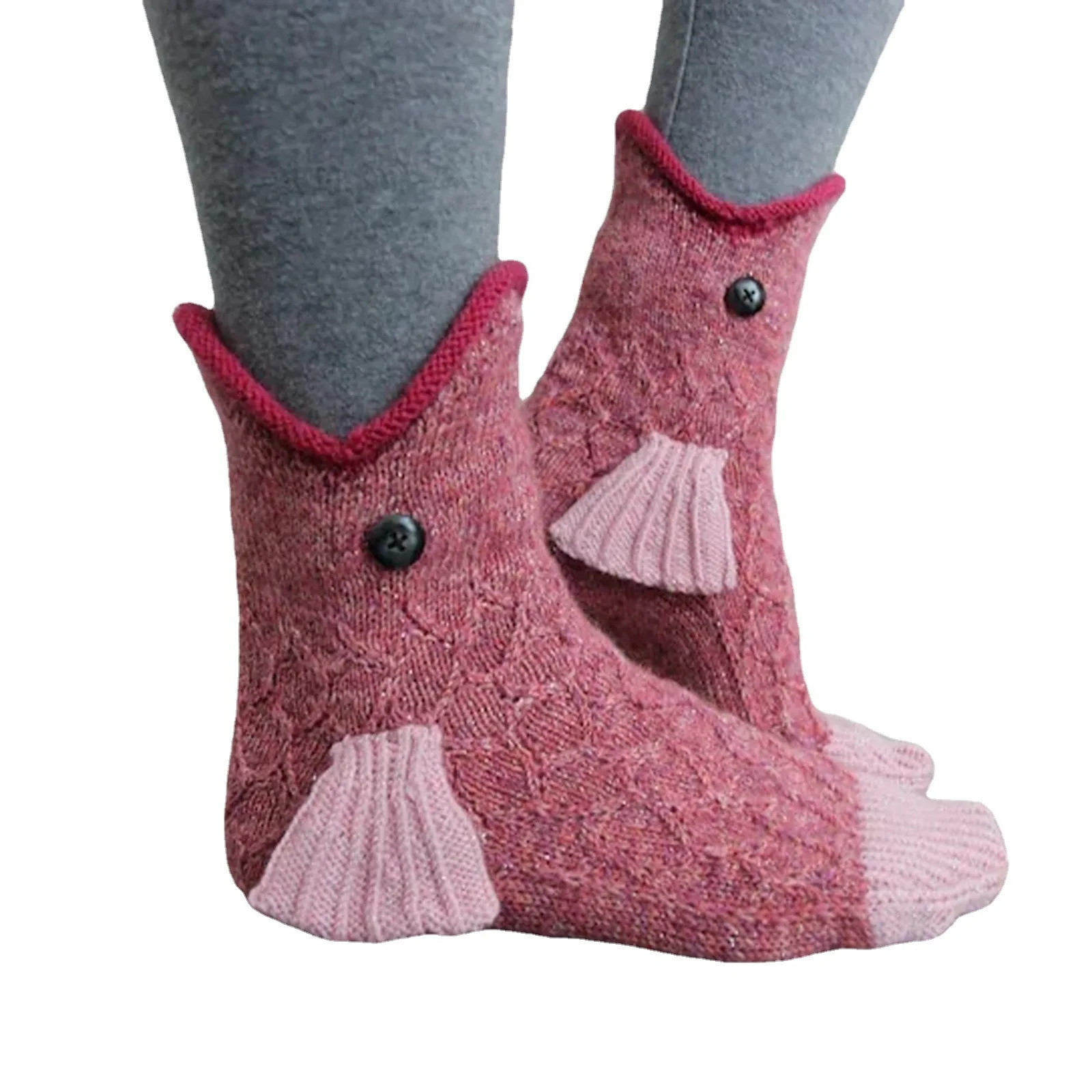 New Knitted Crocodile Socks Autumn Winter Women Cute Cartoon Floor Warm Socks Christmas Funny Socks Calcetines De La Mujer
