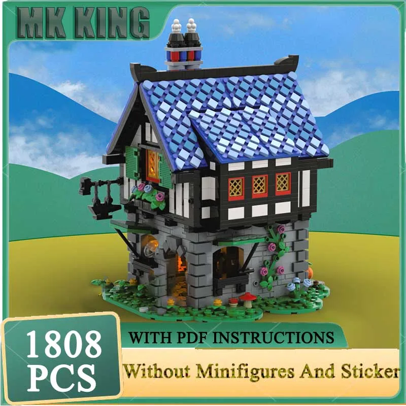 

Medieval Castle Model Moc Building Blocks Modular Blacksmith Shop Remake Model Technology Bricks Construstion DIY Assembly Toys
