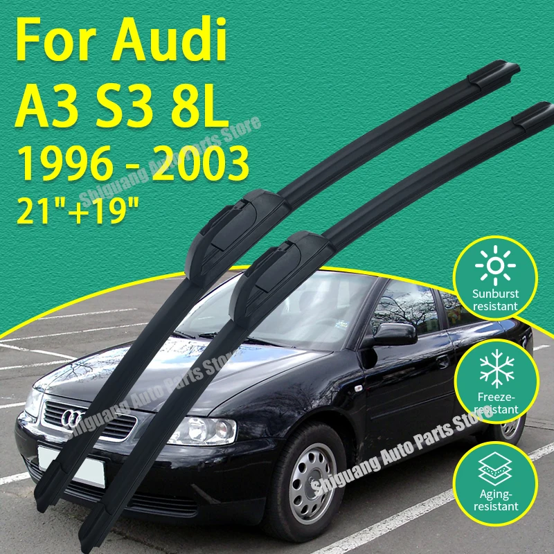 

Передние дворники с силиконовым покрытием для Audi A3 S3 8L 1996-2003 21 "+ 19" щетки лобового стекла аксессуары для автомобильных дворников