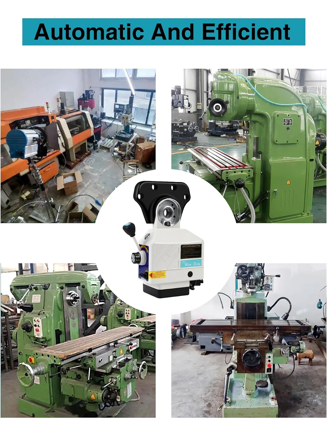 Alimentación de potencia del eje X del eje Z para fresadoras eléctricas, par de 450 LB, 110 V, alimentación de potencia de fresadora de velocidad ajustable de 0-200 PRM