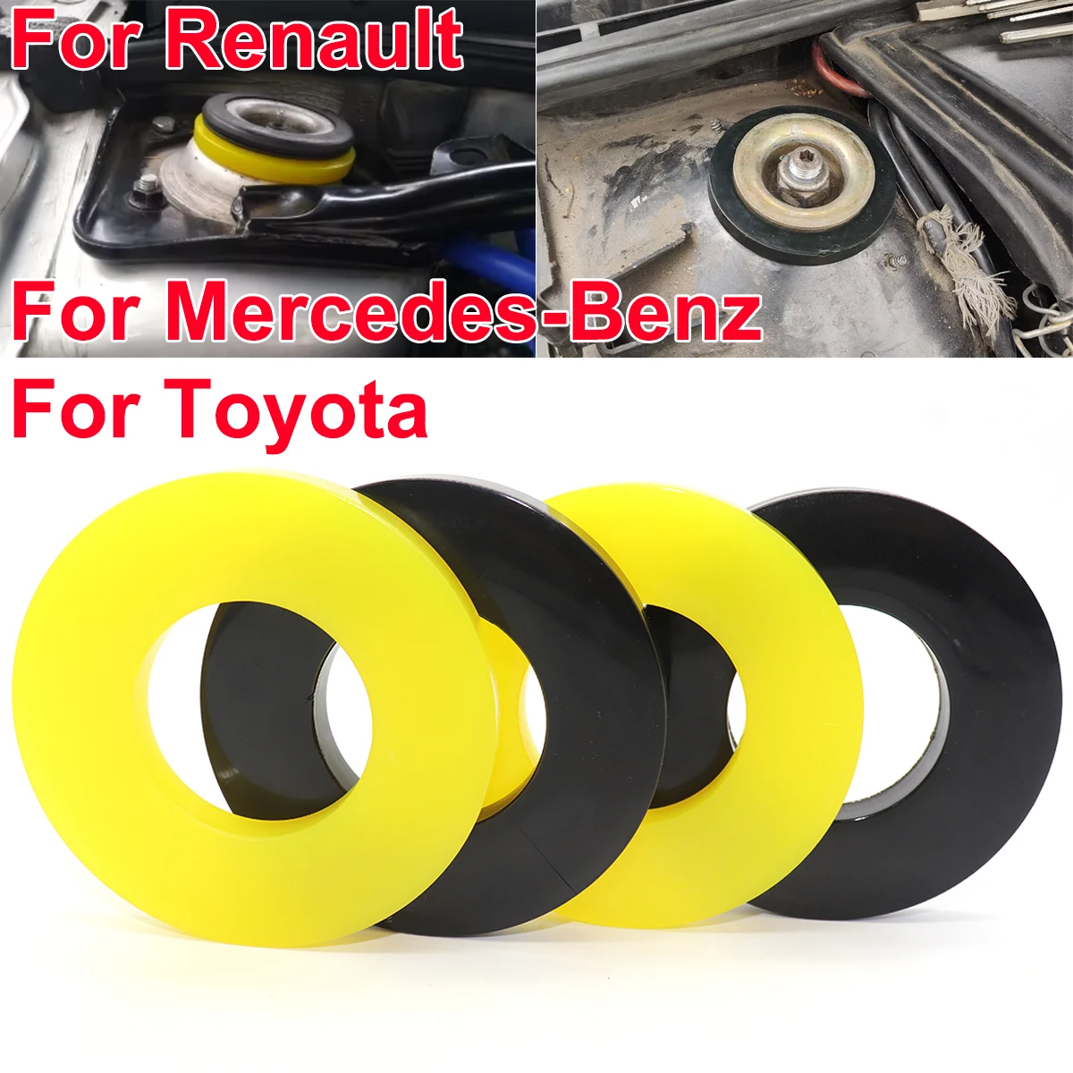 

4pcs Front Strut Top Mount Suspension Steering Shock Absorber Bushing For Renault Thalia Toyota Corolla E160 Benz A-Class W176