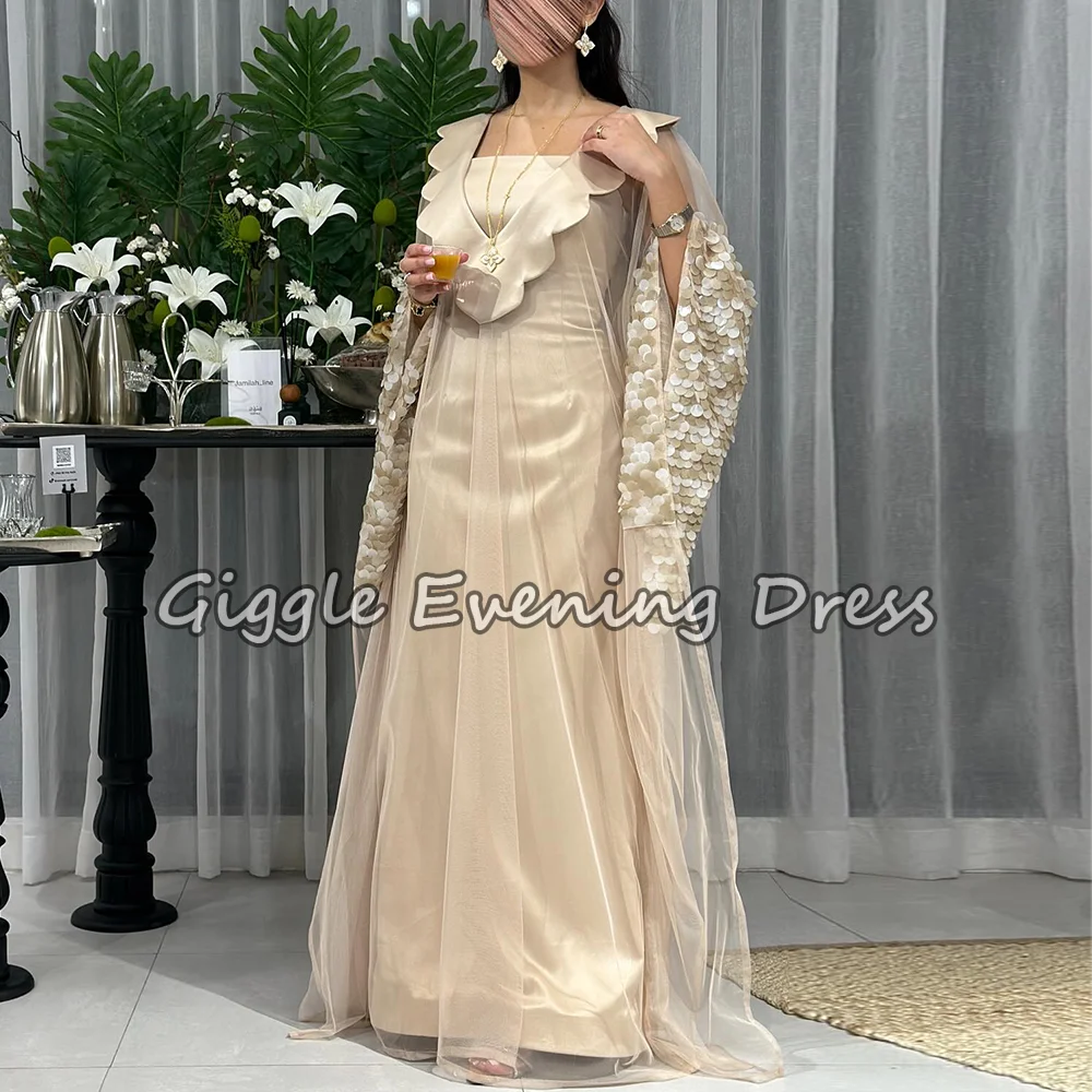Sequin Floor-Length Evening Dress A-Line Custom