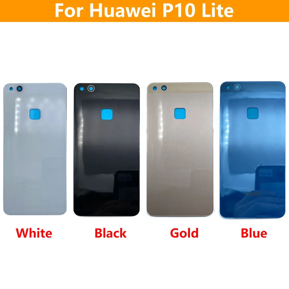 NEW Back Battery Cover Glass Rear Door Housing Case Replacement with Adhesive Sticker For Huawei P9 Lite / P10 Lite