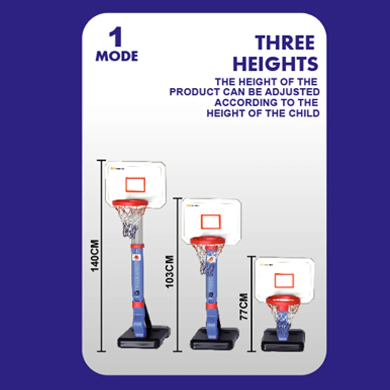 Indoor Outdoor Sport 3 in 1 Basket Rack Throwing Ring Game Toy Basketball Ball Stand