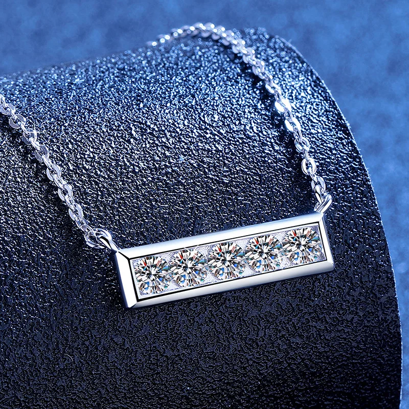 PT950 1Ct Infinity Necklace Vintage Full Diamond Collarbone Platinum Light Luxury Jewelry Hypoallergenic Women's Gift