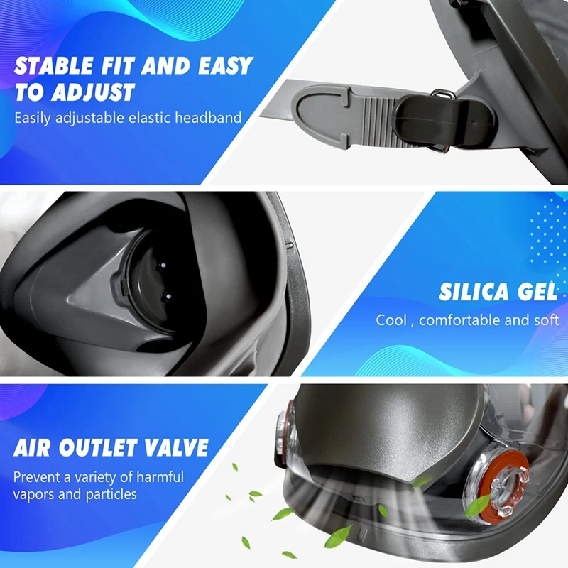 Obrázek 6: Plný maska dust-proof plný respirátor jaderný maska, s filtrů ochrana prach maska pro malba protection-a69m