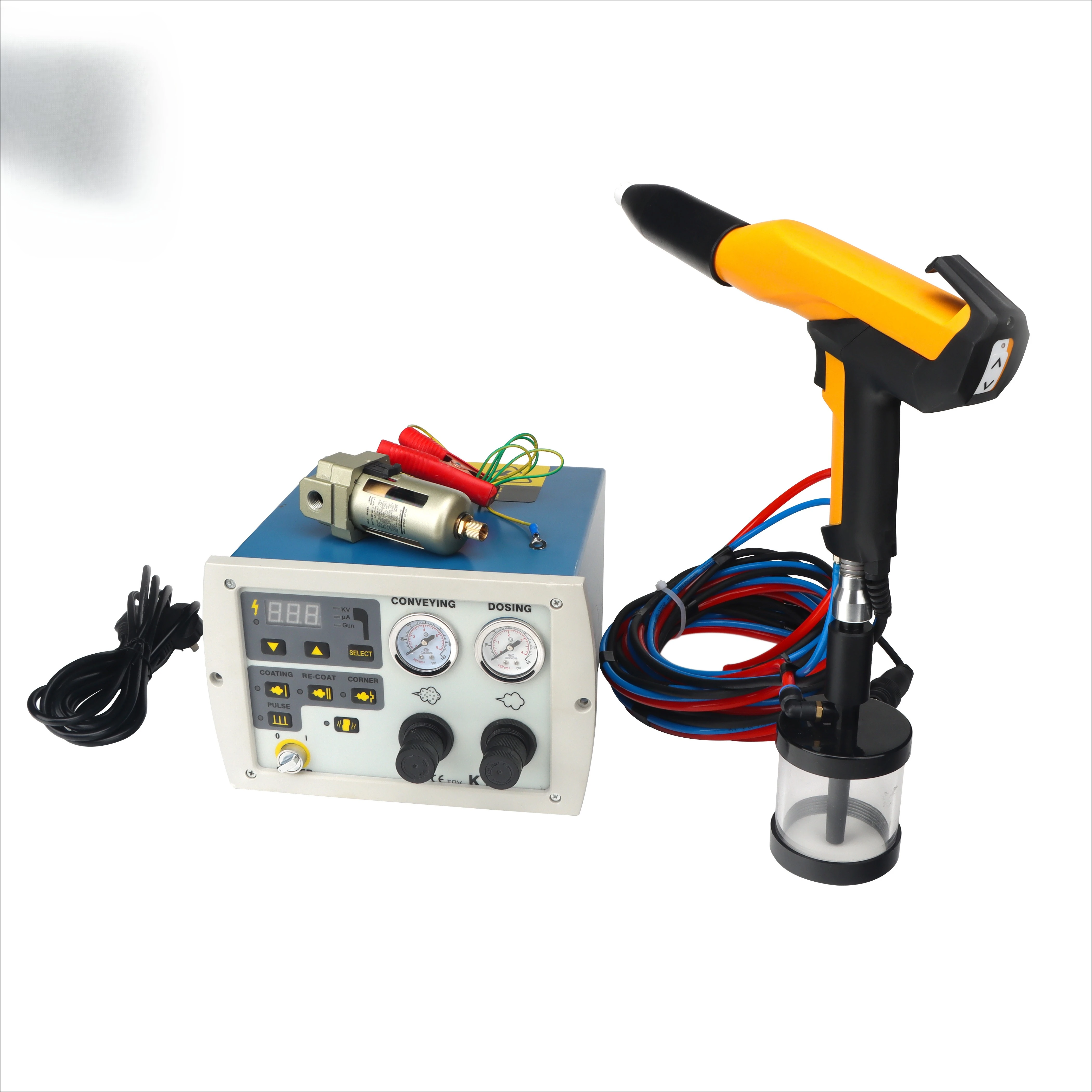 New Industrial Electrostatic Metal Spraying Paint Powder Coating Machine Aluminum Substrate Pump Core Component Spray Gun