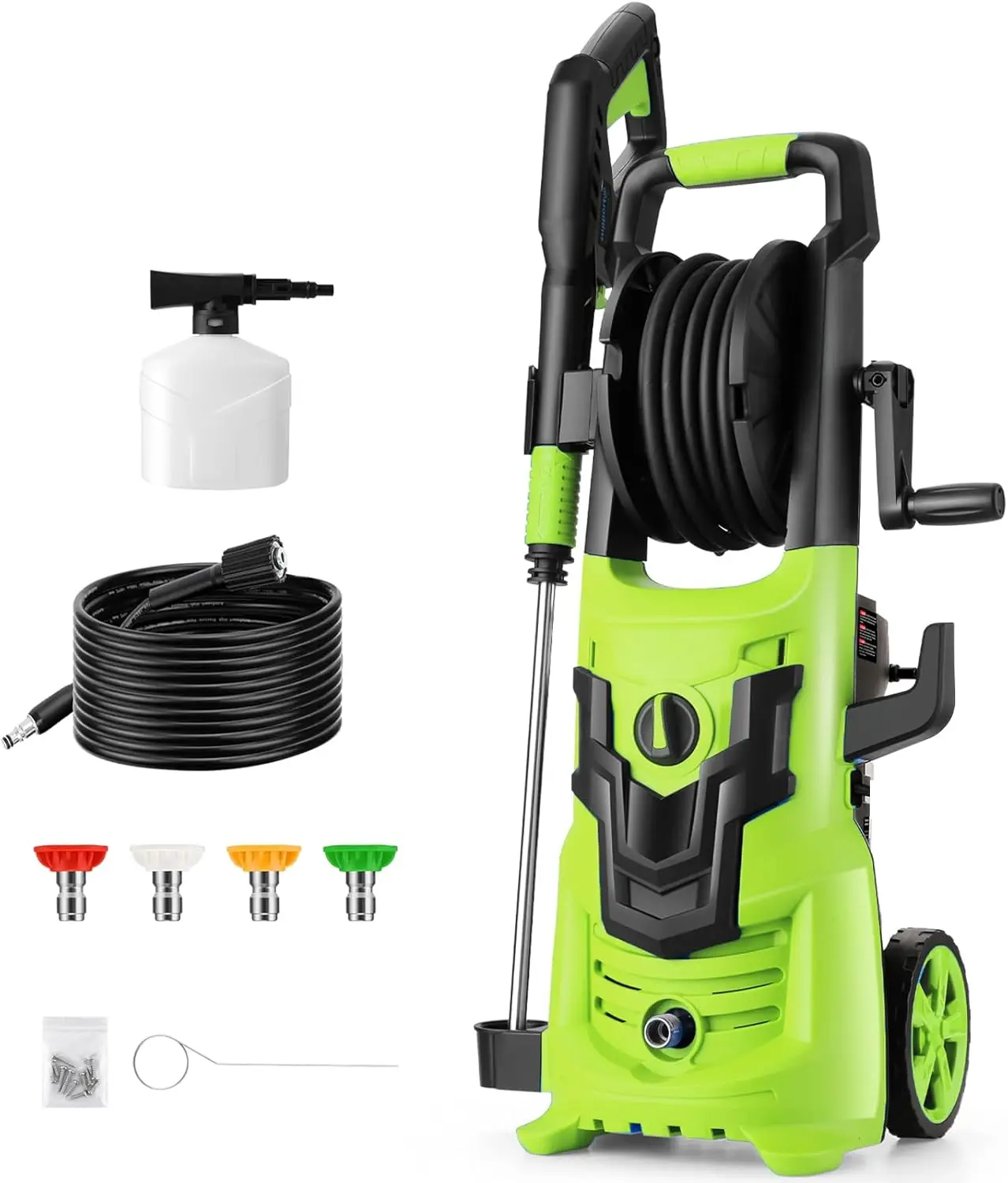 2024 Newest 4000 PSI Electric Pressure Washer, commowner 4.0 GPM Power Washer, 1/4” Connector Steel Wand