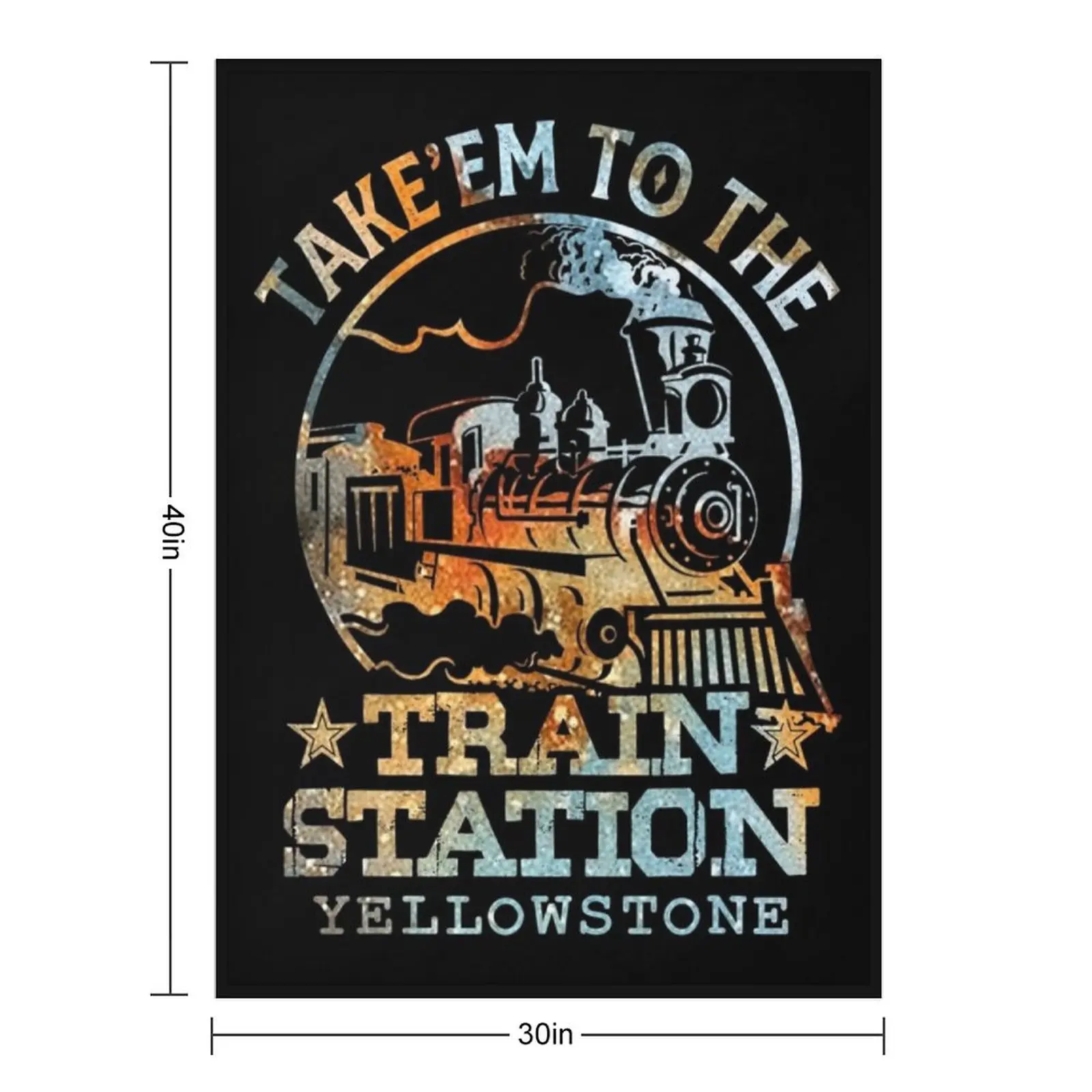 البلد الغربي يلوستون يأخذني إلى محطة القطار رمي بطانية أغطية السرير الحرارية فضفاضة للأريكة البطانيات الرقيقة