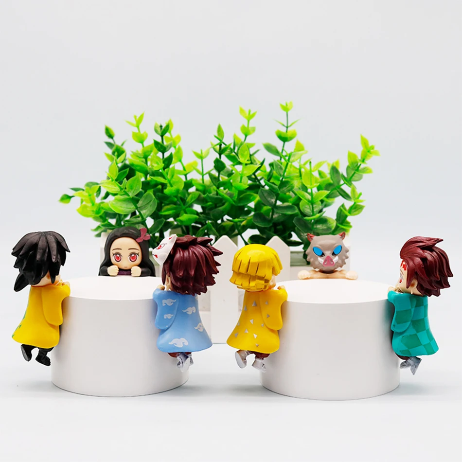 Anime Demon Slayer Serie Blind Box Auto Telefoon Decoratie Desktop Computer Scherm Cupido Hand Mode Speelpop Verjaardagscadeau