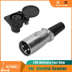 Battery Charger Port Connectors Adapter 3Pin Inline Connector Jack Socket For Electric Scooter E-Wheelchair Innuovo/wisking