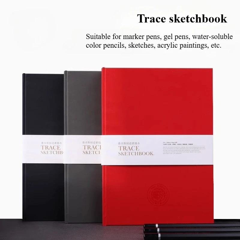 A4/A5 Trace Sketchbook 50 Pages Thickened Paper Can Be Stacked Color Impermeable for Painting Practice Sketch Design Graffiti