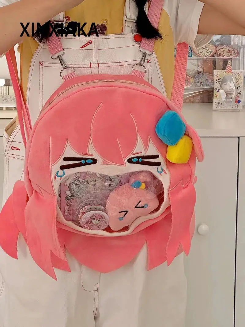 Cute Anime Bocchi the Rock Gotou Hitori Plush Ita Bag Itabag Painful Aitata Cosplay Backpack Crossbody Bags for Women Girls