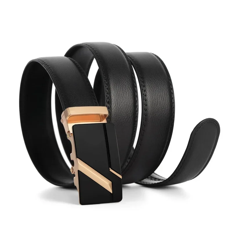 Hot Selling Men Belt Fashion Pu Alloy Automatic Buckle Belt Business Affairs Casual Decoration Belt Men's Belts