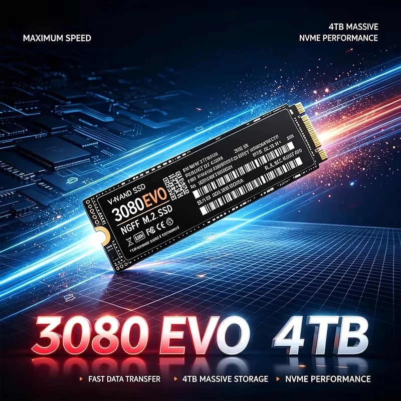 3080 EVO M.2 2280 NGFF PCIe 3.0 SSD Up to Internal Solid State Drive 500GB-4TB For Laptop Desktop Gaming PC Storage