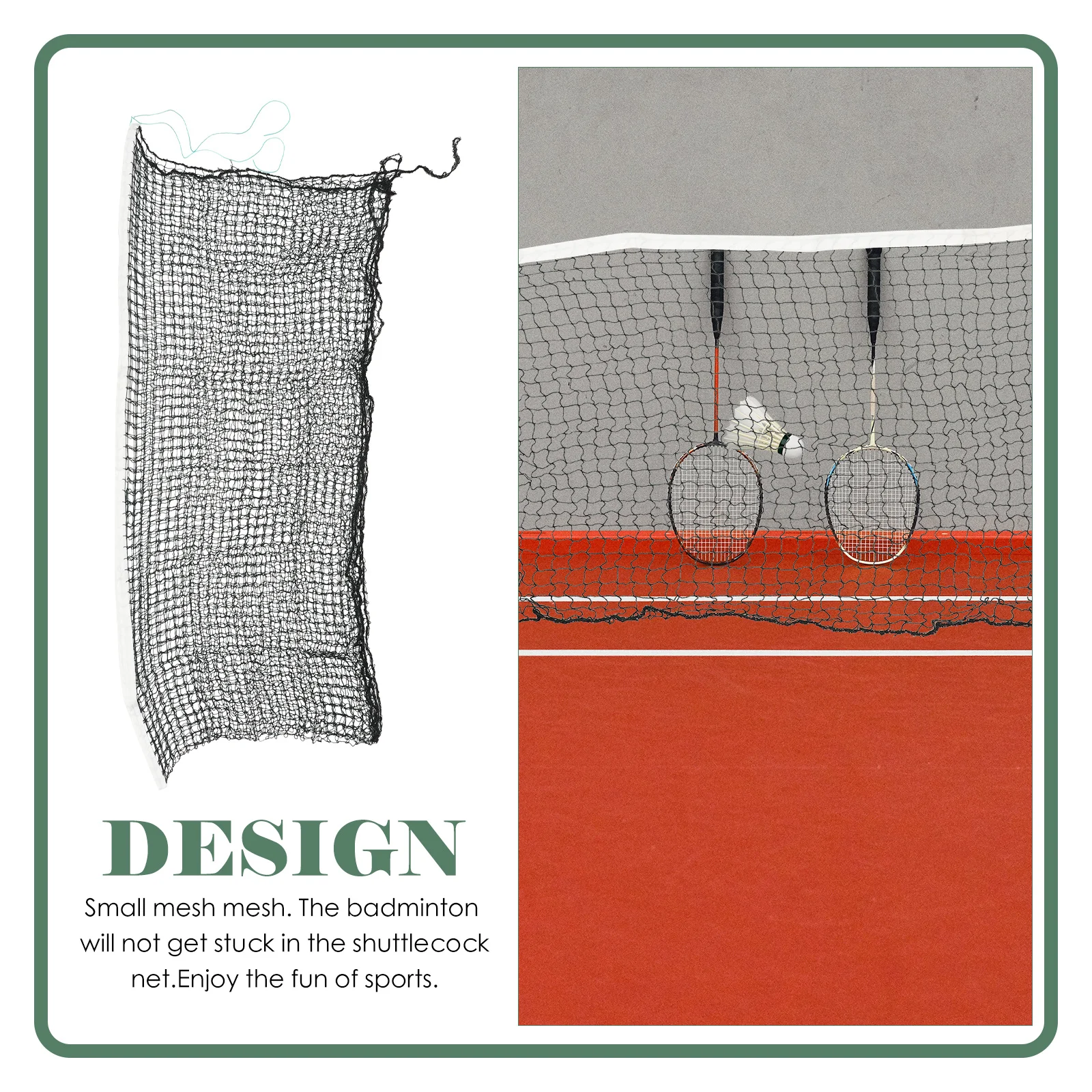 

Badminton Net Wear-Resist Small Mesh Lightweight Bright Color for Outdoor Indoor Volleyball Badminton Net