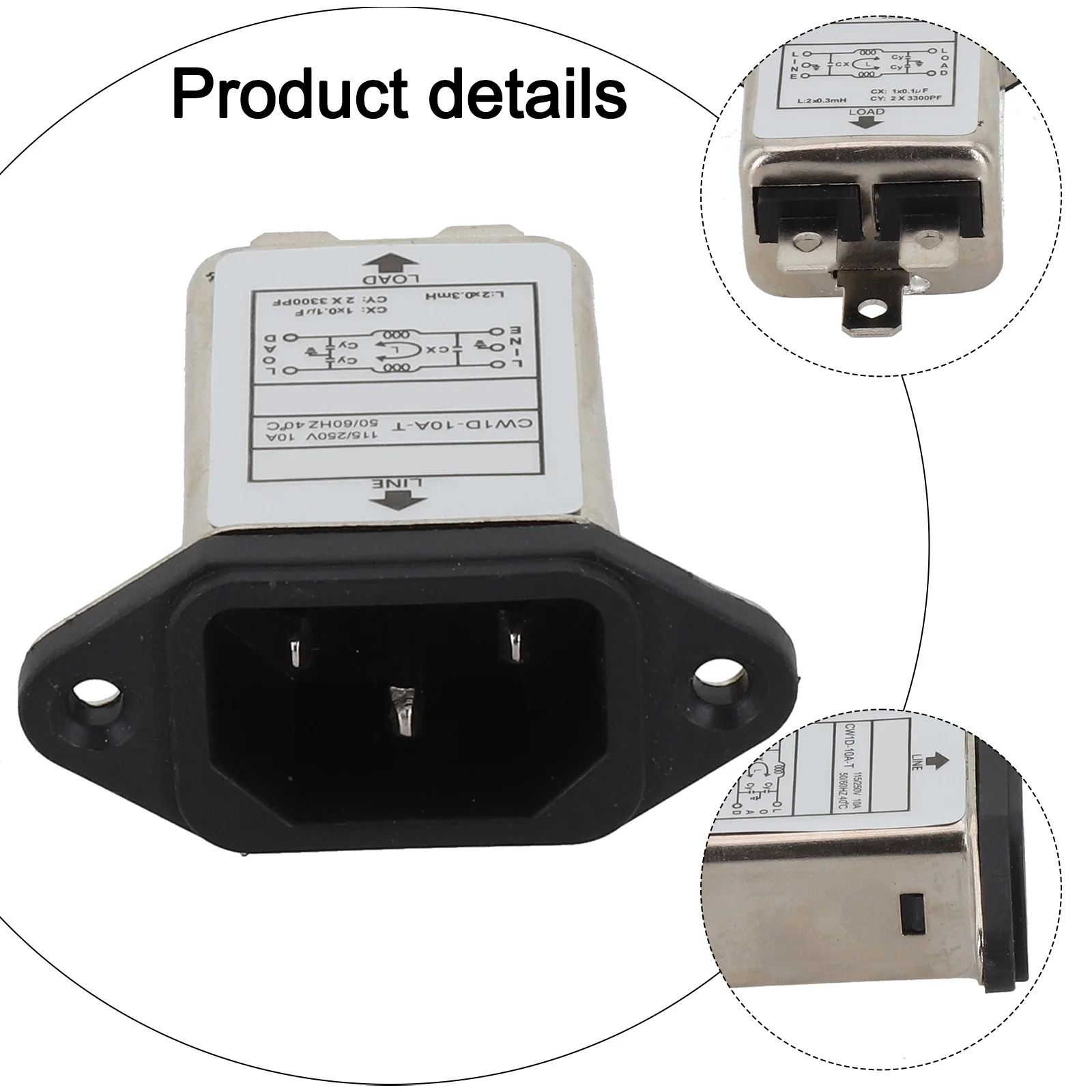 Color Silver AC Power Outlet Industrial Electronic Equipment Leakage Current 0.5mA Operating Frequency 50 60Hz