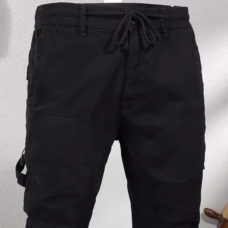 Streetwear Fashion Men Jeans Multi Pockets Designer Casual Cargo Pants Hombre Loose Fit Hip Hop Joggers Men Wide Leg Trousers