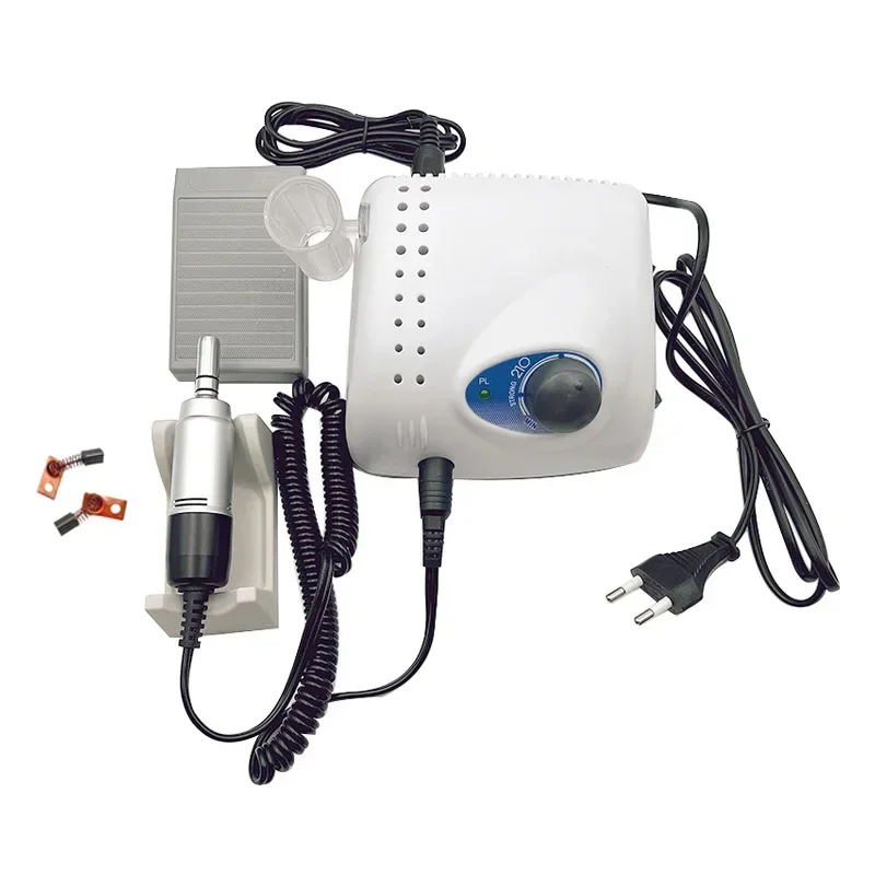 65W Dental Polishing Machine STRONG 210 Micromotor + E Type Handpiece Nail Drills Manicure Machine Electric File Bits