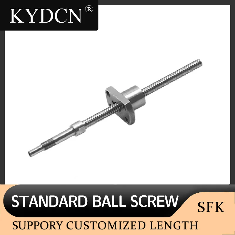 8mm Ball Screw SFK0801 SFK0802 SFK0802.5 CNC Miniature Ball Screw Length 150mm-550mm Micro Ball Screw For 3D Printer