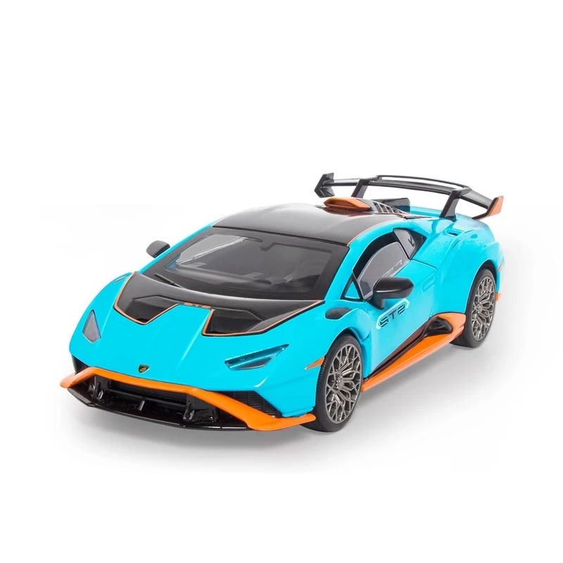 1:30 Lambos Huracan STO Alloy Die Cast Toy Car Model Sound and Light Pull Back Children\'s Toy Collectibles Birthday gift