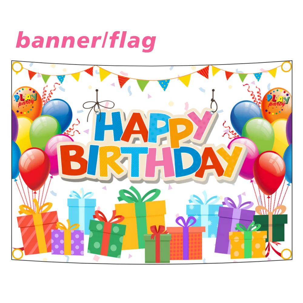 

160cmx240cm Super Large Birthday Party Banner Printing/90x150cm Banner Customizable Birthday Background Banner
