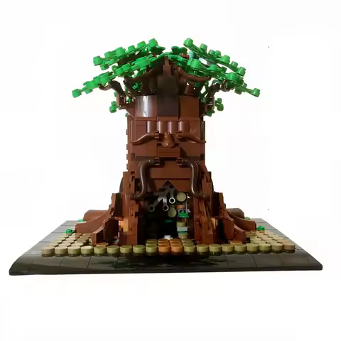 NEW 534PCS MOC Zeldaed Great Deku Tree Building Blocks Plants Trees Architecture Model DIY Idea Education Bricks Toys Gifts