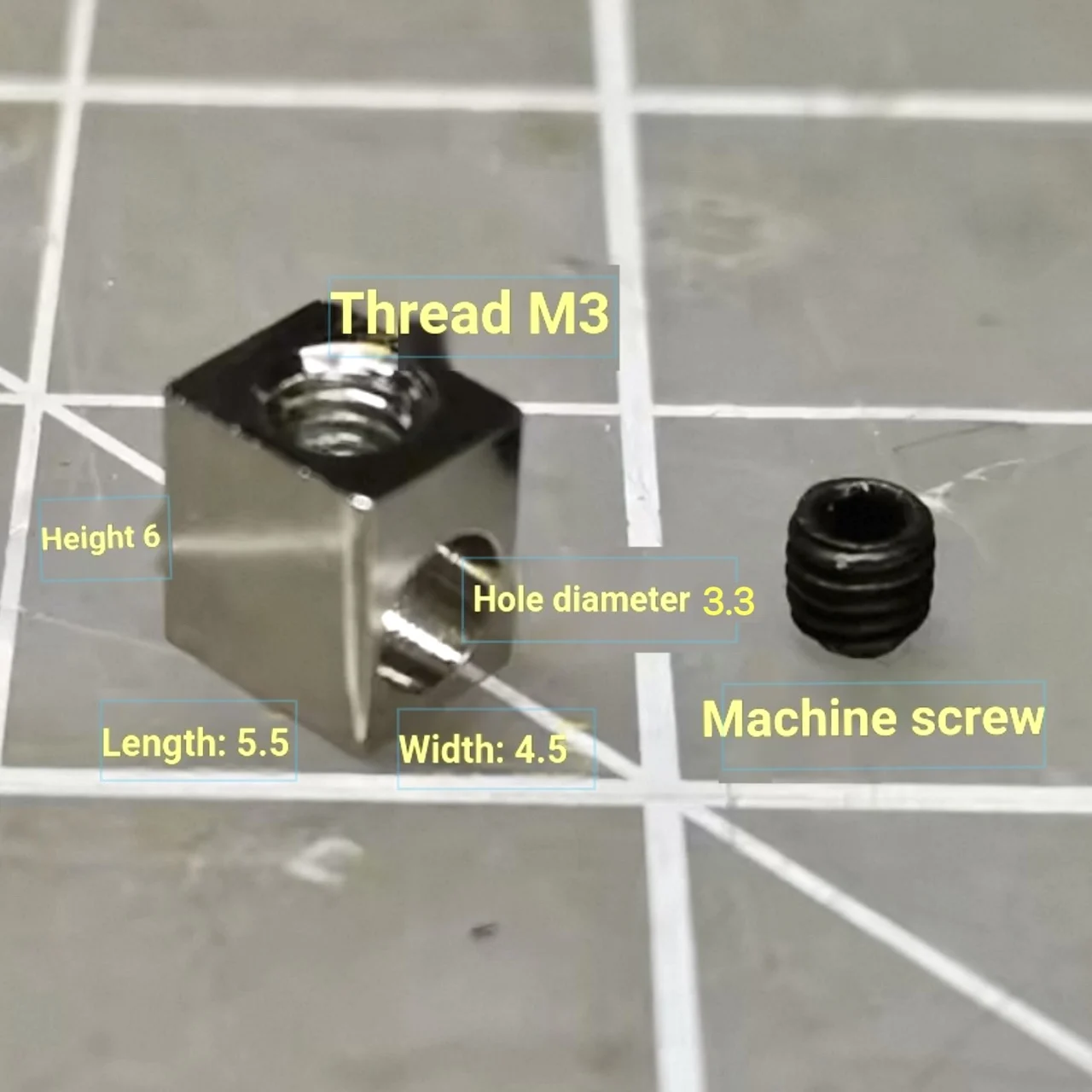 1/35 Tank Static Modification Torsion Wire Mount Bracket 3.3mm Bore Suspension Fixed Block for 0.5/0.6 Torsion Wire DIY Parts
