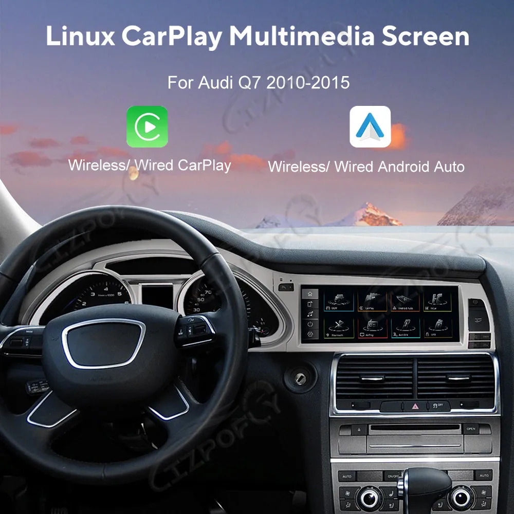 

Linux 10.25 Inch HD Touch Screen For Audi Q7 2010-2015 Android Auto Car GPS Navigation Head Unit Multimedia Player Radio