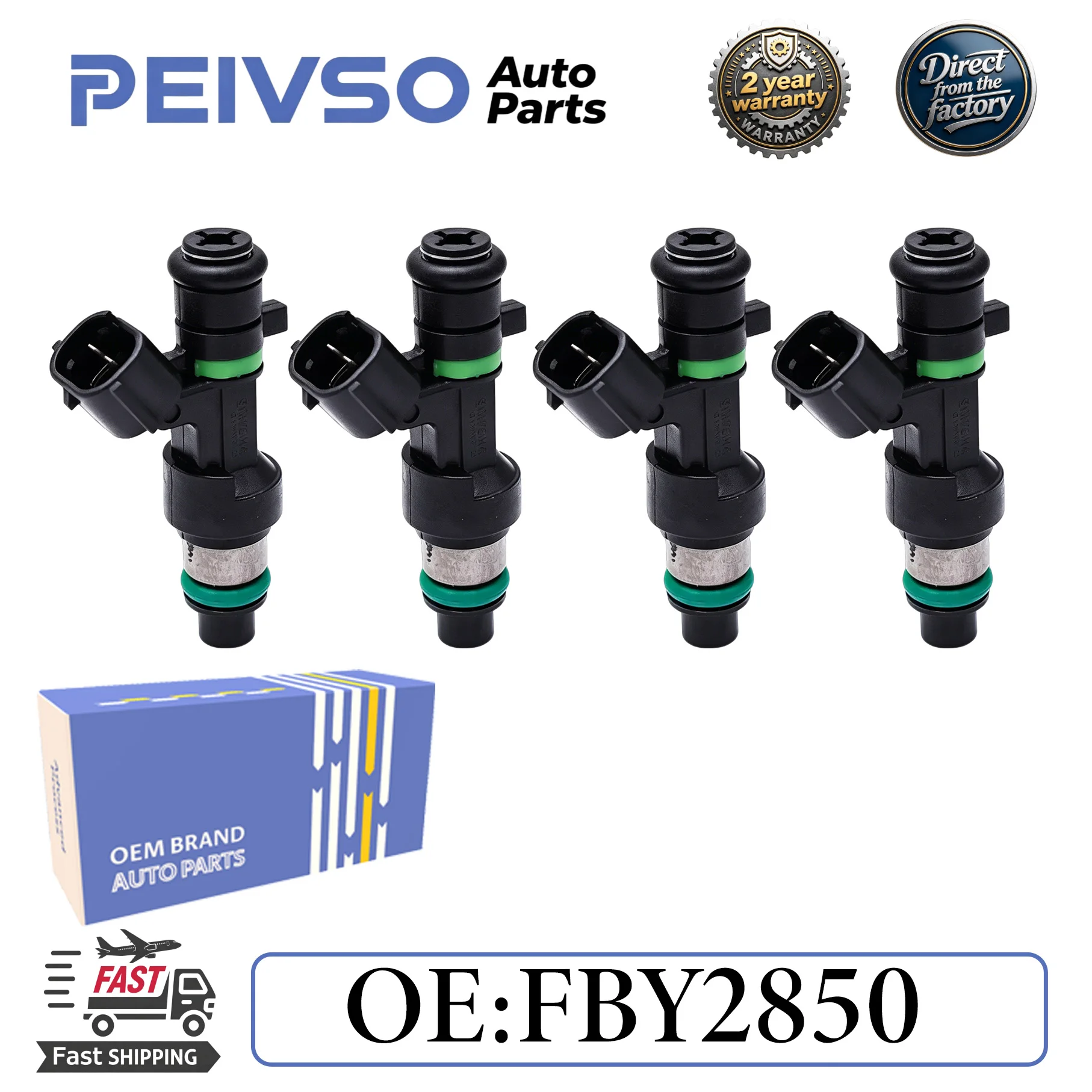 PEIVSO 4pcs/lot Fuel Injectors FOR Qashqai Sentra J10 Tiida SC11X Cube C11X QR20DE 2.0L MR18DE 1.8L FBY1010 16600-EN200 FBY2850