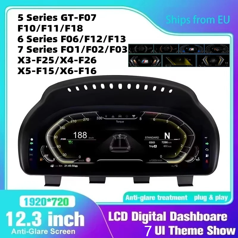 

Cluster Dashboard For BMW F10 F15 F16 F25 F02 F07 X3 X4 X5 X6 5 Series speedometer LCDinstrument panel digital instrument