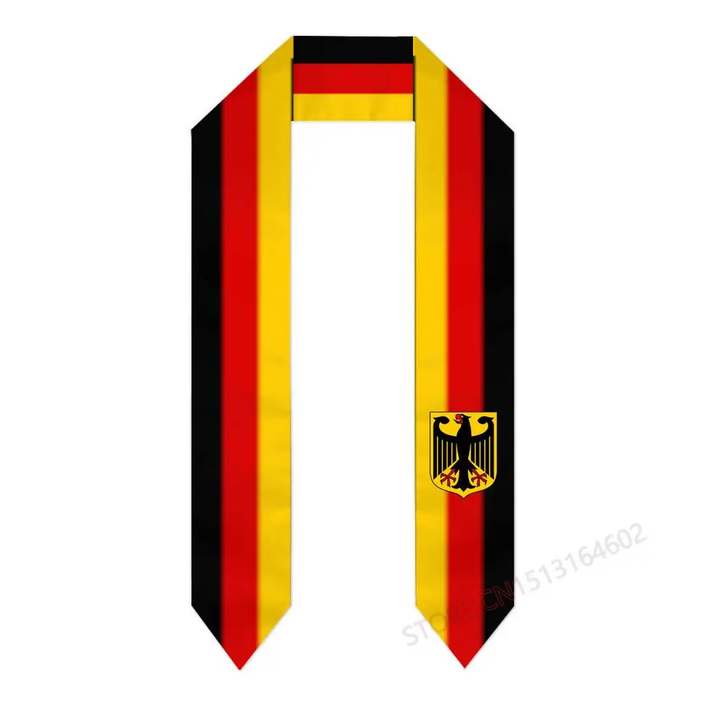 Custom Name Or Logo Germany Flag Scarf Graduation Stole Sash International Study Abroad Class of 2023 Shawl