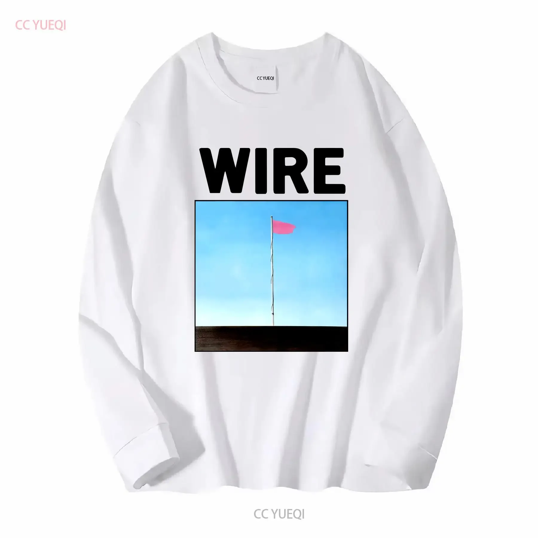 WIRE Pink Flag Rare White T Shirt Sz M 1977 Punk vintage Washed Stretched Top For Everyday Wear streetwear Versatile