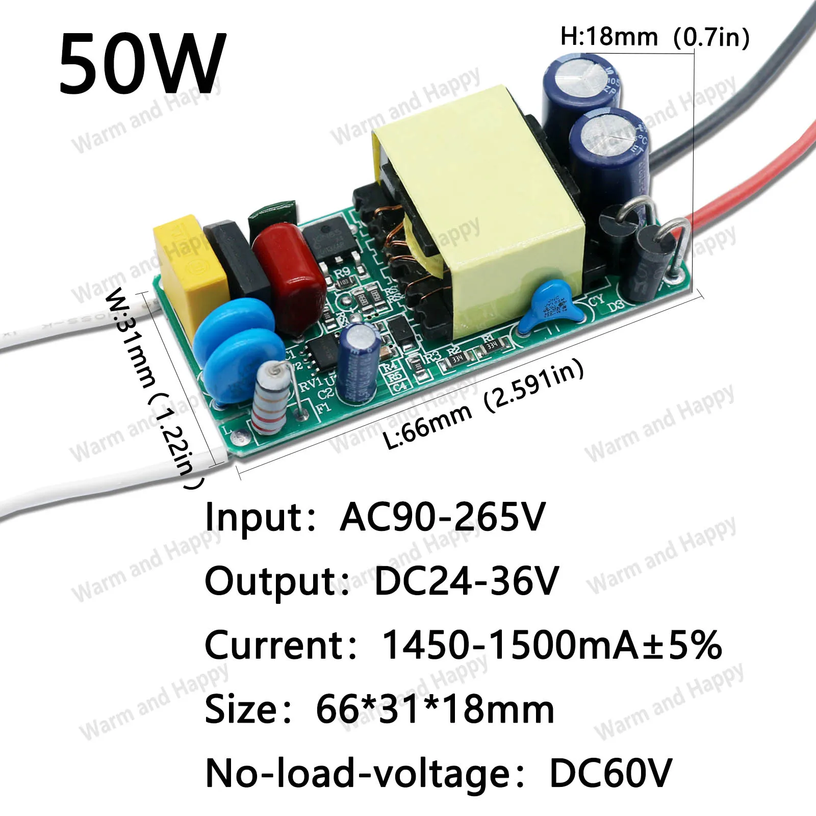 LED Driver 50W 40W 30W 20W 10W DC24-34V Power Supply Constant Current Control Lighting Transformers Board For Diode Lamp Bead