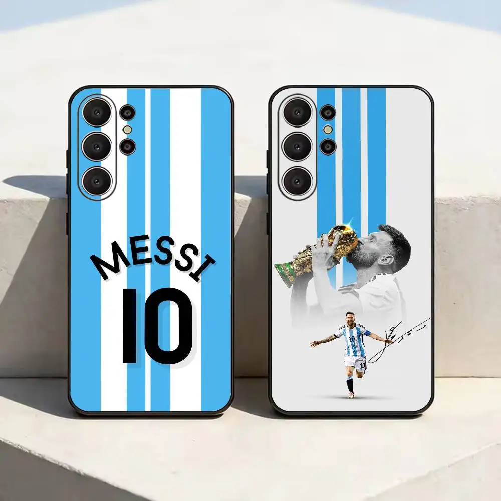 Lionel Messi 10  football star   Black Soft Silicone Phone Case for Samsung Ultra S26, S24, S21, S22, S23, S30, Plus, Lite